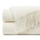 preview thumbnail 8 of 59, Chanasya Textured Knit Acrylic Throw Blanket With Tassels