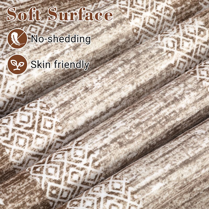 Modern Geometric Area Rugs for Living Room Bordered Rugs Indoor Printed Rug for Bedroom, Office