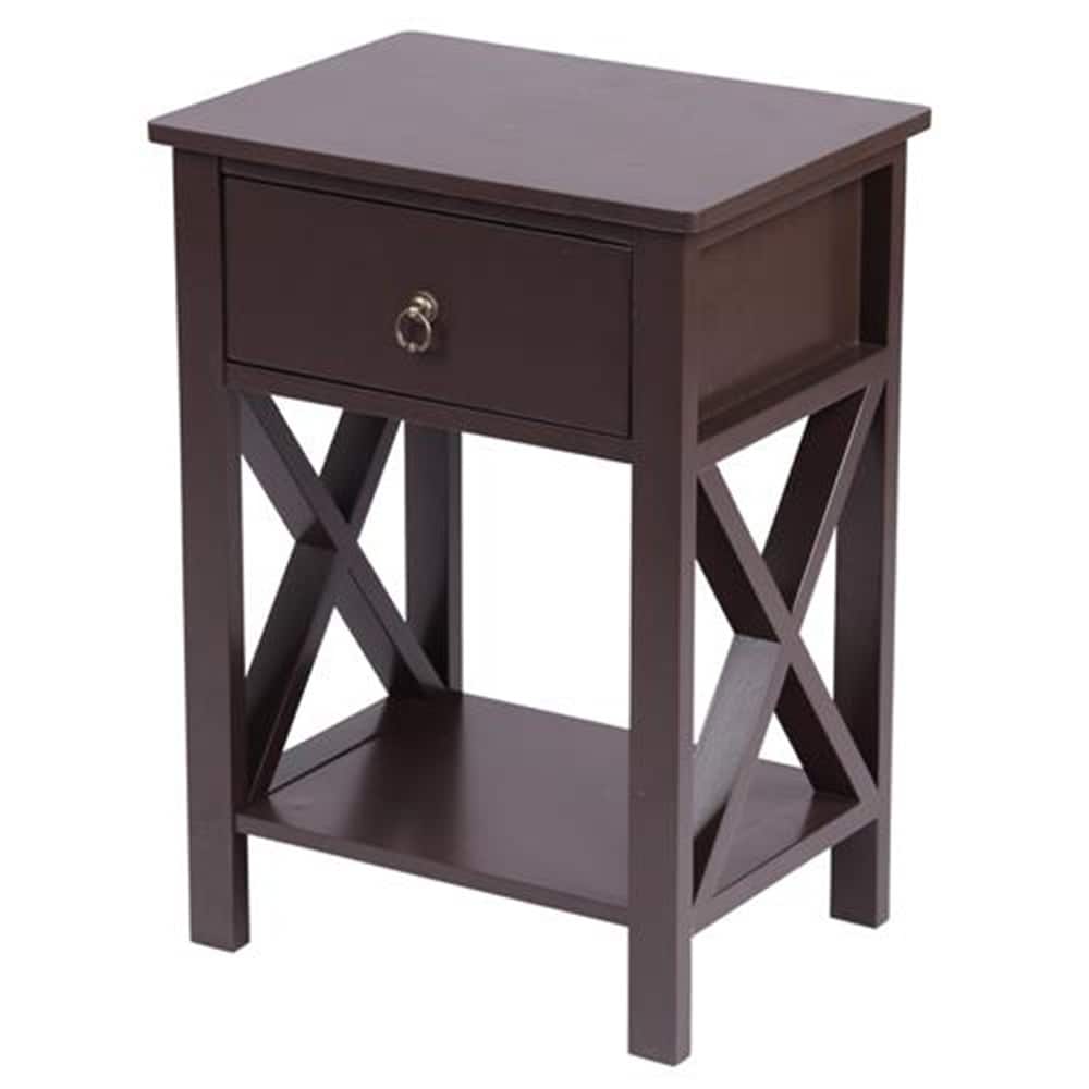 Modern Nightstand with Drawer and Shelf Stylish and Functional Bedside Table for Organized Living