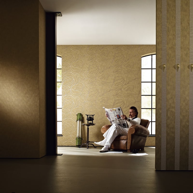Galerie Wallcoverings Energy Collection Geometric River Effect Sheen Wallpaper Roll - 33 feet long x 27.5 inches wide