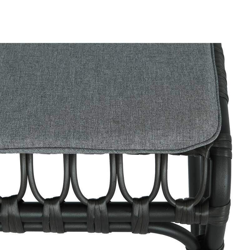 Roomfitters Set of 2 Hand-Woven PE Wicker Petal Chairs, Heavy-Duty 400lb Capacity with Washable Cushions