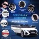 preview thumbnail 3 of 7, 12V Audi E-tron Kids Electric Ride-On Car with Remote Control, Suspension, LED Lights, Music & MP3 Player (White)