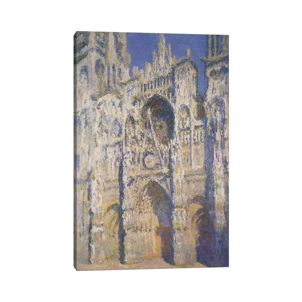 iCanvas "Rouen Cathedral in Full Sunlight - Harmony in Blue and Gold, 1894" by Claude Monet Canvas Print