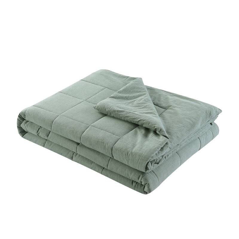 Messy Bed Solid Color Soft Washed Cotton Bed Blanket