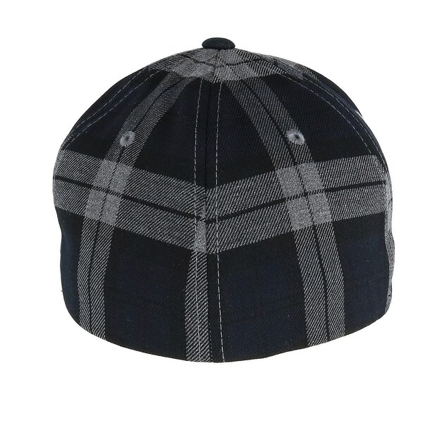 BRAND NEW GREY PLAID FLEXFIT PLAIN STRETCHFIT BASEBALL CAP HAT VARIOUS SIZES