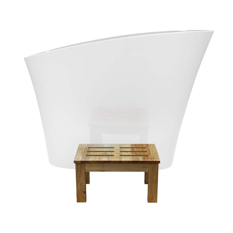 Modern Japanese Solid Surface Soaking Bathtub