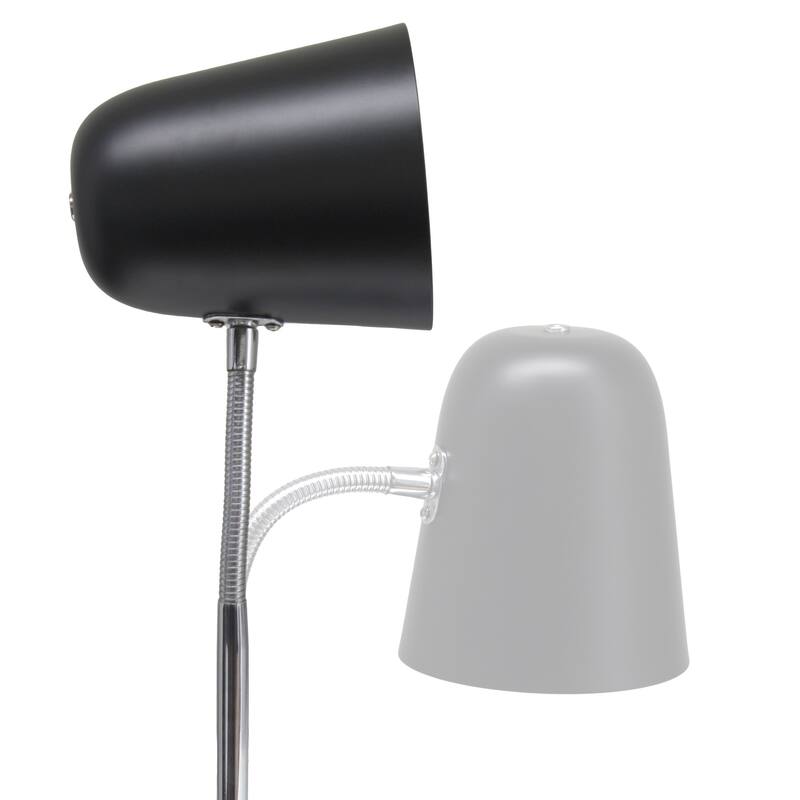 Gooseneck Desk Lamp with Adjustment Shade - 15.25" - Black
