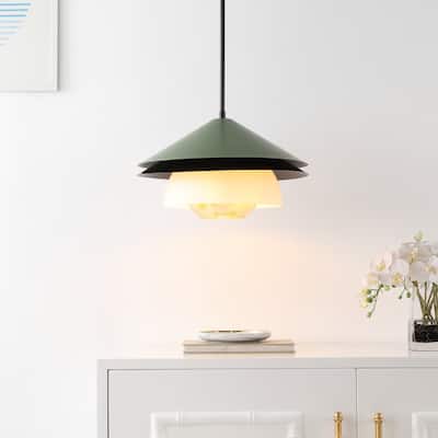 SAFAVIEH Jalen 17-inch Glass & Metal Pendant - 17"W x 17"D x 50"H