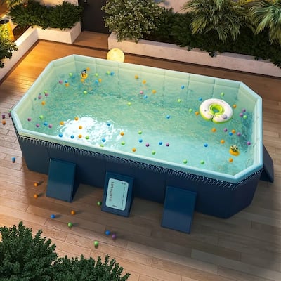 2.1PVC inflatable folding swimming pool