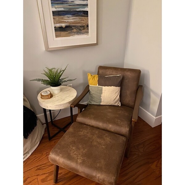 Simple Living Bianca Mid Century Solid Wood Chair Camel Brown