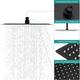 Kichae Square Stainless Steel Rain Shower Head with Silicone Nozzle