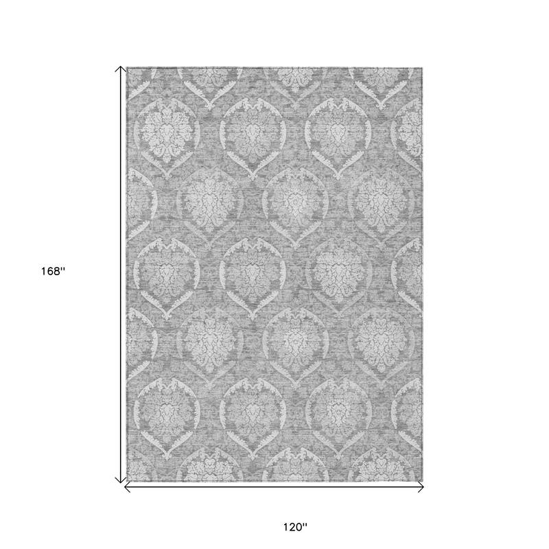 HomeRoots Medallion Transitional Rectangle Outdoor Rug