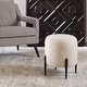 preview thumbnail 2 of 4, Uttermost Arles White Shearling Ottoman