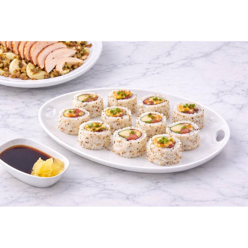 Euro Essential Classic Lisbon White Oval Platter with Loop Handle