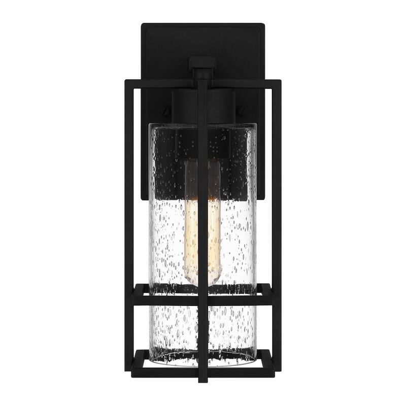 Damien 1-Light Earth Black Outdoor Wall Lantern