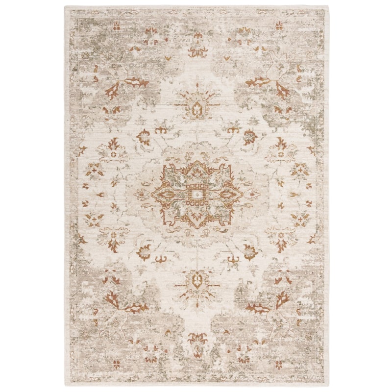 Alora Decor Sage Traditional Floral Medallion Wool Area Rug - 2'6" x 8' - Rust