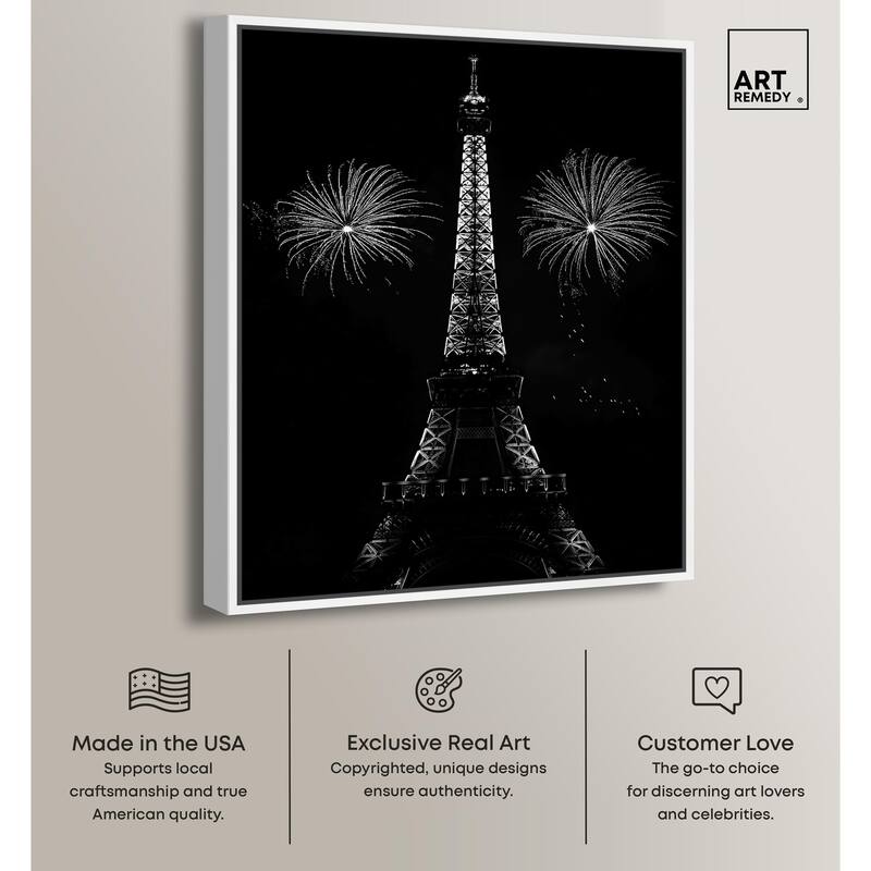 Fireworks Over Paris Canvas by Art Remedy