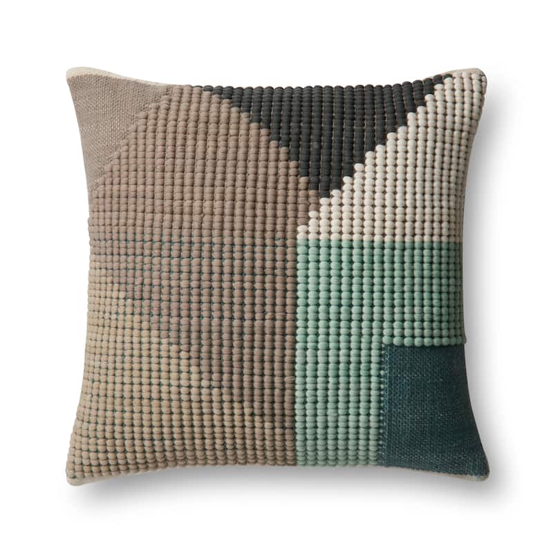 Alexander Home Tulia Abstract Modern Throw Pillow - 22" x 22" Cover Only - Cover Only - Teal / Multi