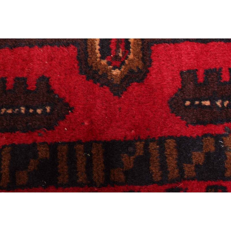 ECARPETGALLERY Hand-knotted Teimani Red Wool Rug - 3'9 x 6'6