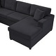 preview thumbnail 6 of 13, U-Shaped Oversized Corduroy Sectional Sofa with Chaise Lounge and Removable Cushions by Harper&Bright Designs