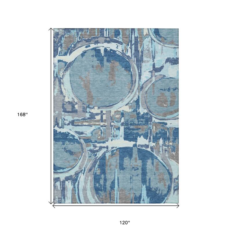 HomeRoots Geometric Transitional Rectangle Outdoor Rug
