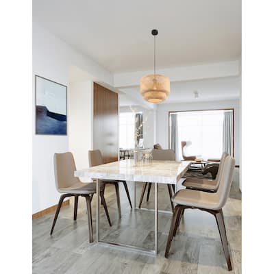 Hettonle - 1-Light Pendant - Natural Bamboo Finish