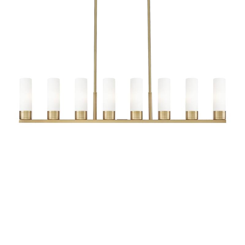Innovations Lighting 617-8I-11-48 Boreas Linear Boreas 8 Light 48" - Brushed Brass / White