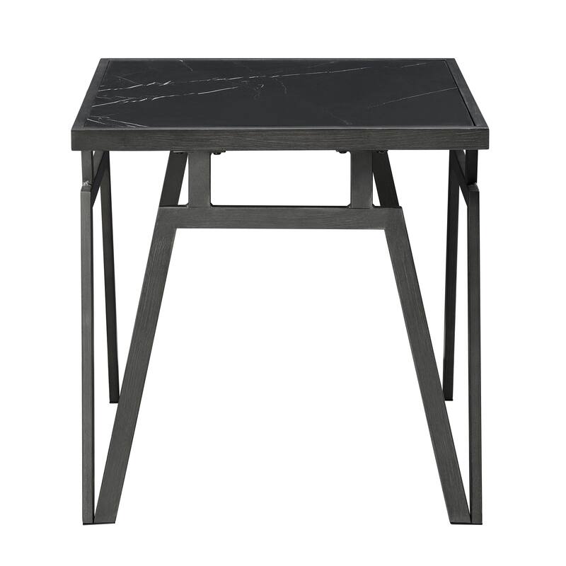 Modern Contemporary Finish 3pc Occasional Table Set Cocktail Table and 2x End Tables Sintered Stone Top