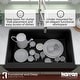 preview thumbnail 29 of 65, Karran Farmhouse/Apron-Front Quartz Single Bowl Kitchen Sink Kit