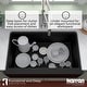 preview thumbnail 45 of 62, Karran Farmhouse/ Apron-front Quartz Single Bowl Kitchen Sink