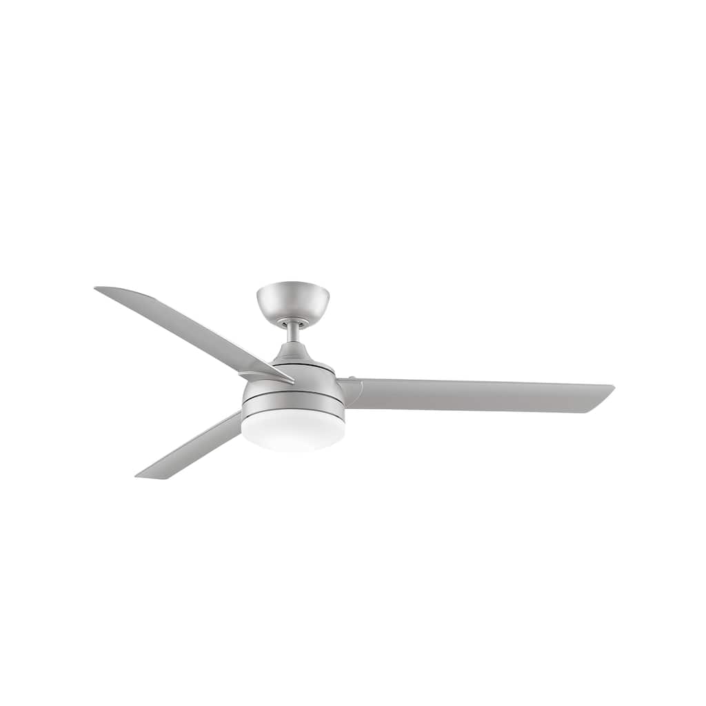 Fanimation Xeno Damp 56 inch Indoor/Outdoor Ceiling Fan with LED Light Kit - Brushed Nickel