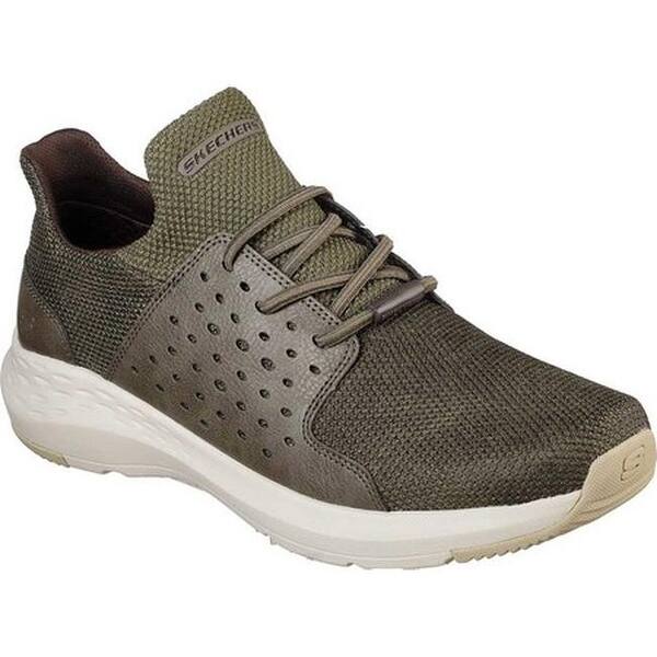 Shop Skechers Men S Relaxed Fit Parson Todrick Slip On Sneaker Olive Overstock 25578227