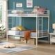 preview thumbnail 23 of 28, Twin over Twin Metal Bunk Bed with Safety Guardrails