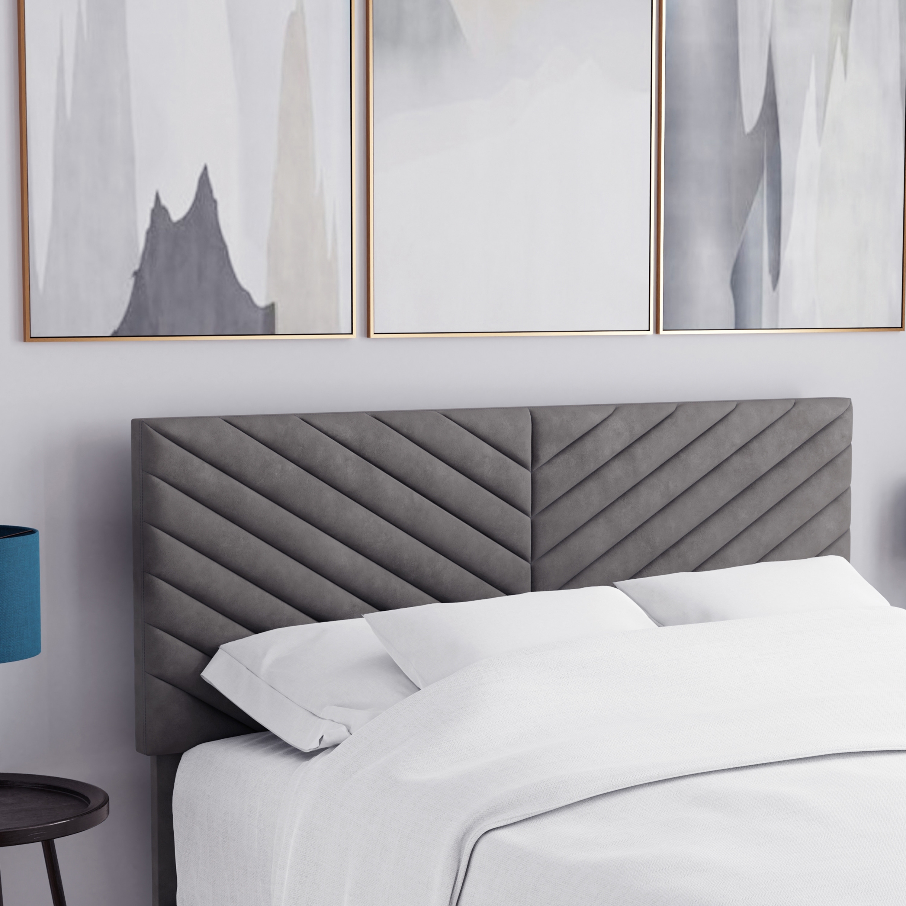 Chevron upholstered deals headboard