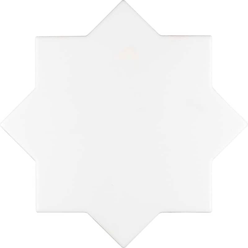Siena 5" Star with Cross Deco Matte Ceramic Wall and Floor Tile (10.76 sq ft/case) - 54 Pack