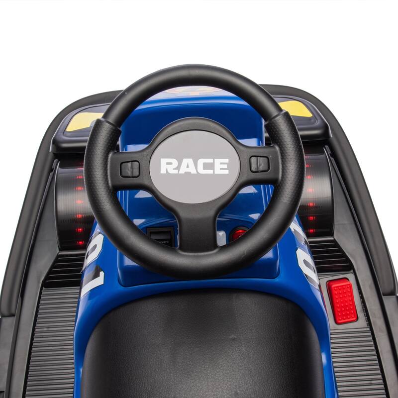 360° Rotating Bumper Car for Kids with LED Wheels and Dual Motors