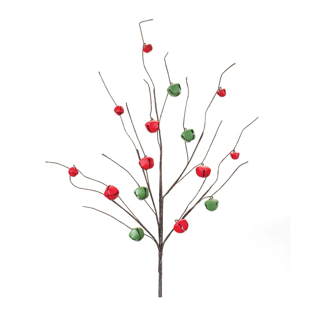 Sleigh Bell Twig Branch (Set of 6) - Brown