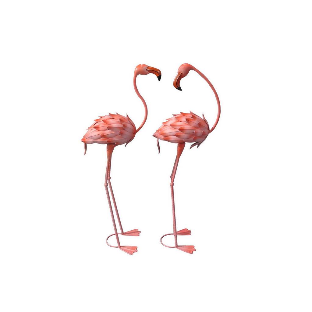 Plutus Brands Metal Flamingo 2 Asstd in Pink Metal