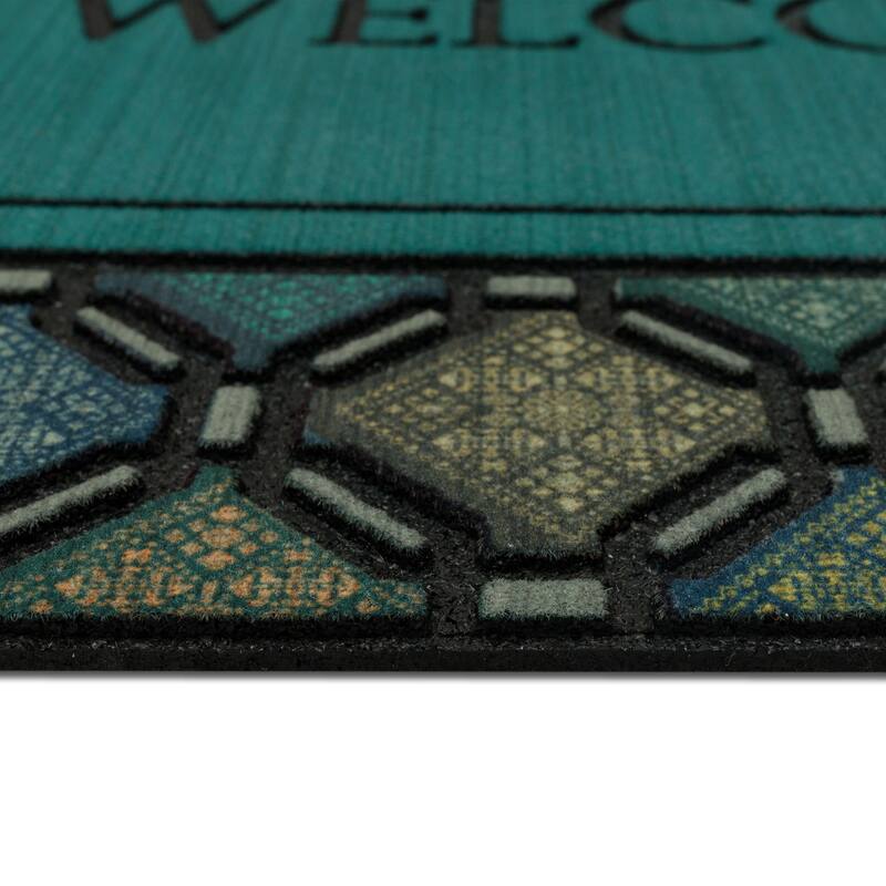 Mohawk Home Fret Charm Welcome Multi 1'11" X 2'11" Door Mat - 1'11" x 2'11"