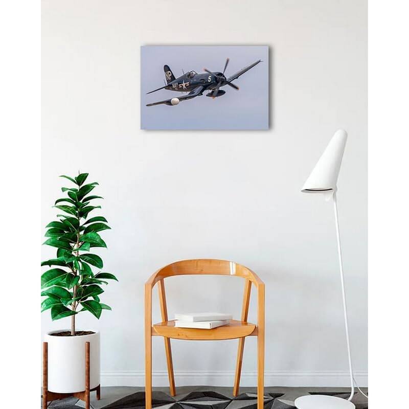 F-44 Military Airplane in Flight by Wayne Collamore Art Poster - Print On Demand - 18 x 24 Inch