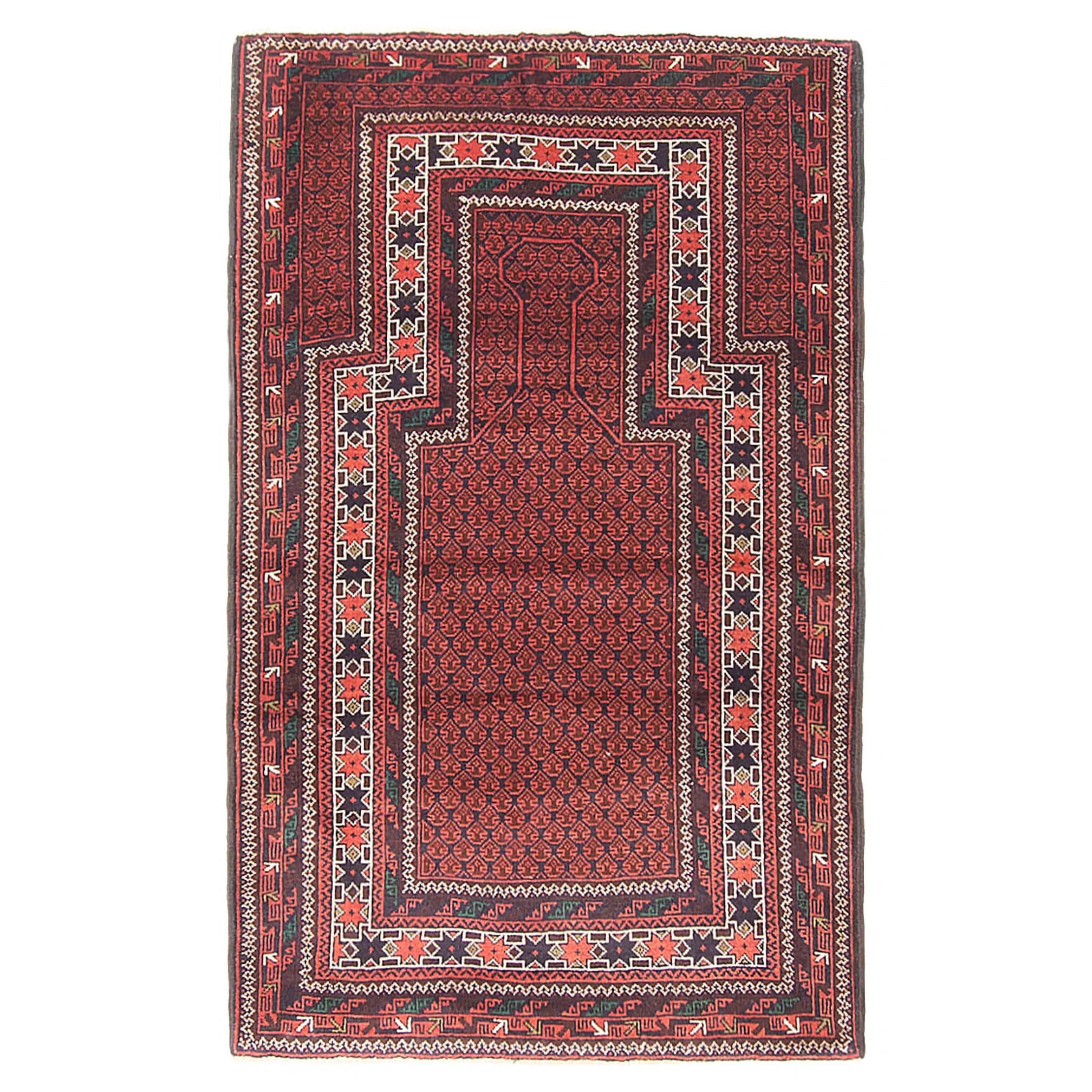 Teimani Burgundy Rug 2'11" x 4'8" - 2'11 x 4'8