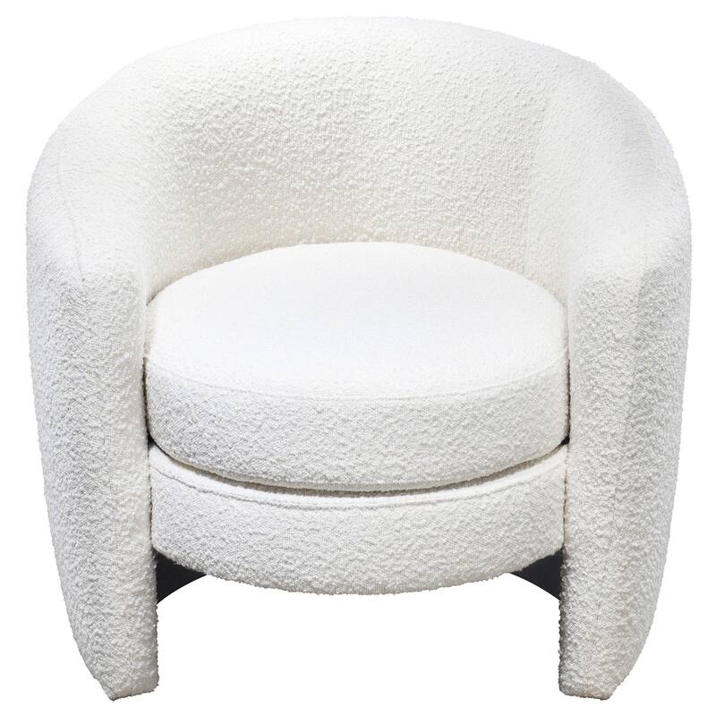 GDFStudio - Avalon Modern Boucle Lounge Chair with Round Back & Curved Arms - 29.92"W