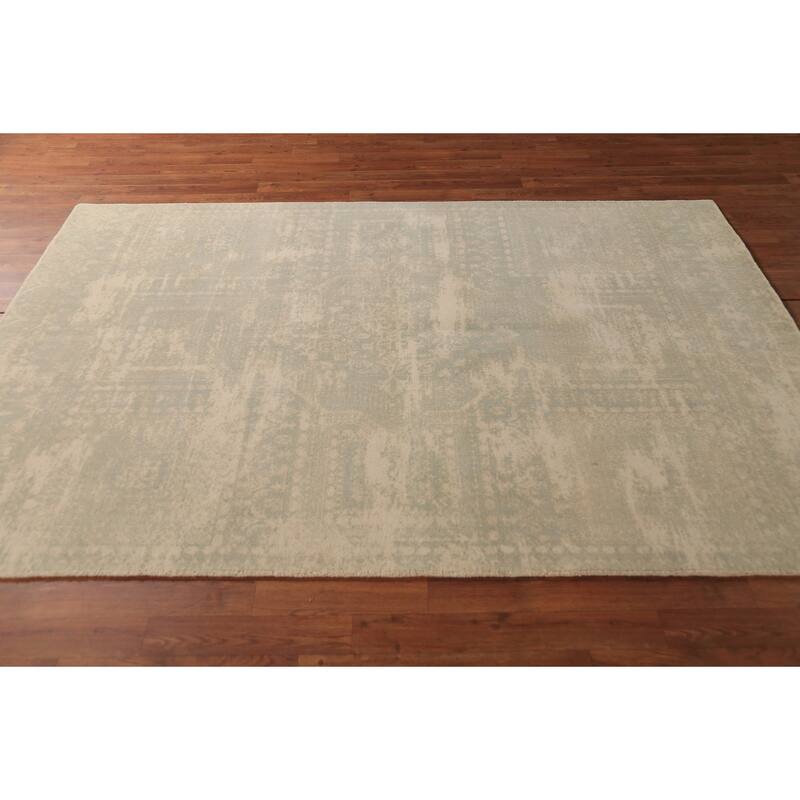 Contemporary Abstract Oriental Area Rug Handmade Wool Carpet - 5'3"x 7'6"