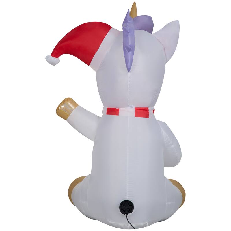 Gemmy Christmas Inflatable Unicorn, 4.5 ft Tall