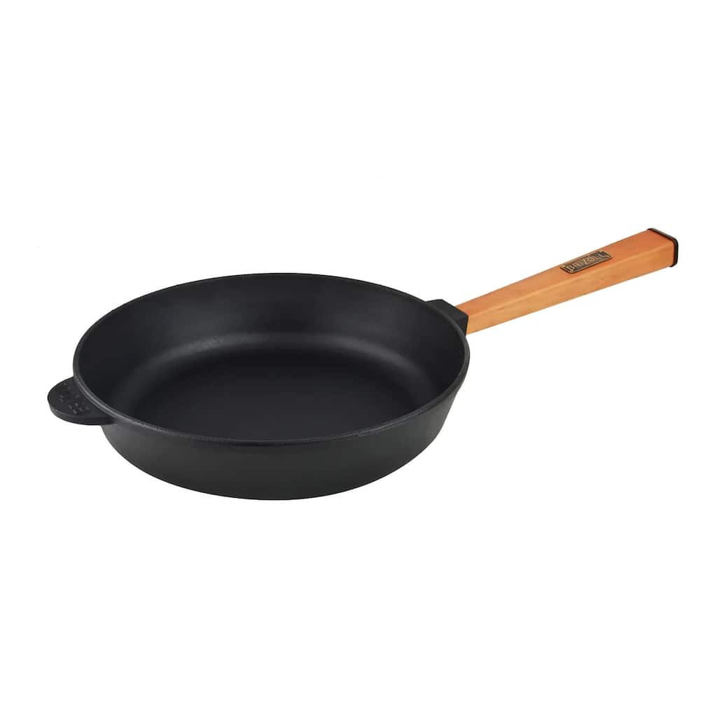 Brizoll Cast Iron Deep Frying Pan w/ Removable Handle