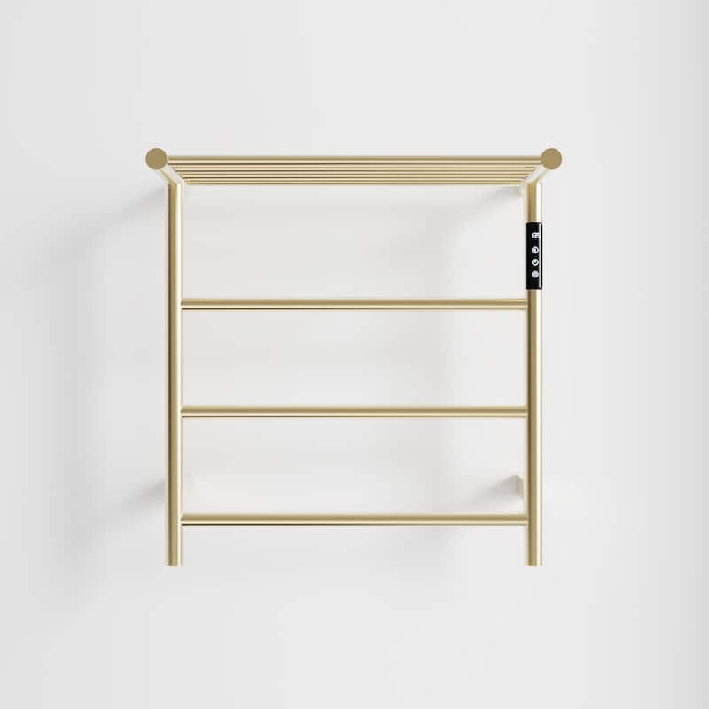 Wall Mounted Heated Towel Rack for Bathroom - Gold