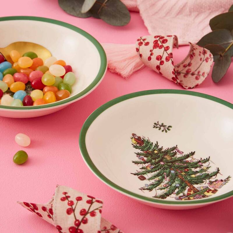 Spode Set of 4 Christmas Tree Cereal Bowls