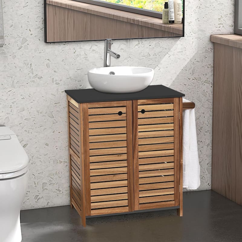 Under Sink Cabinet with U-Shaped Cut-Out with Towel Holder - 27"L x 12"W x 27 5/8"H