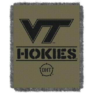 Virginia Tech Rugs NCAA Virginia Tech Hokies OHT Rank Jacquard Throw Blanket - Bed Bath ...