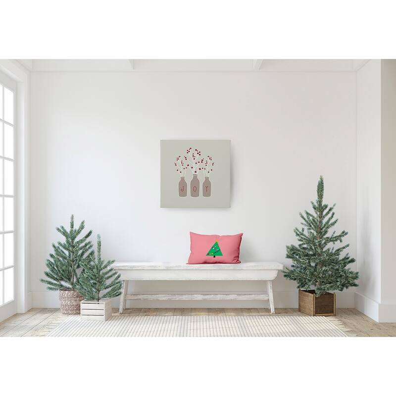 Pride Garland Tree Christmas Accent Pillow